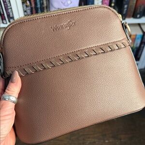 Wrangler Tan Crossbody Bag with Textured Detail